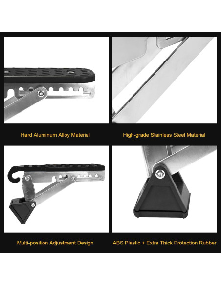 Escalón de puerta de coche SYMI SMMR universal negro 0.45 kg