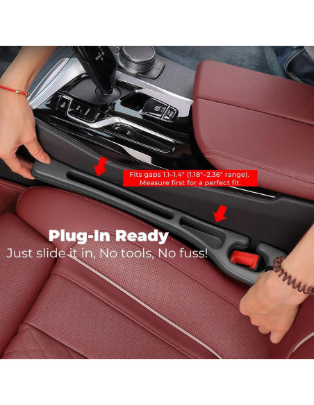 Relleno Espacio Asientos Coche Jocose Moose 2 Piezas Negro