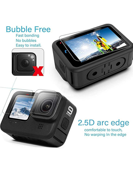 Kit de Accesorios Funda Silicona GoPro Hero 9/10/11/12 Negra