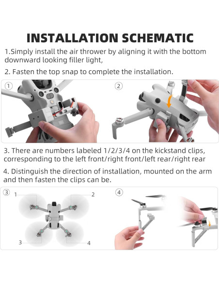 Sistema Airdrop BRDRC para DJI Mini 4 Pro - 100g Carga