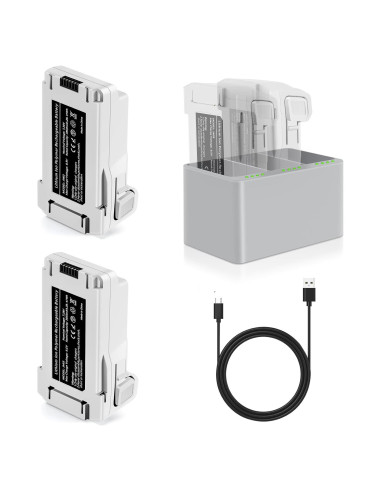 2 Baterías de Vuelo Inteligente 3850mAh + Cargador DJI Mini 3/4 Pro