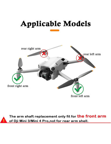 Eje de Brazo Frontal Reemplazo DJI Mini 4 Pro y Mini 3