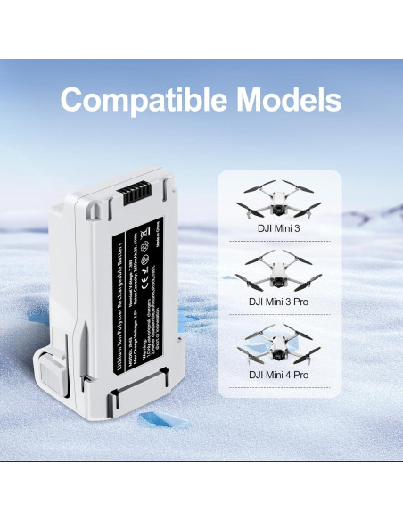 2 Baterías de Vuelo Inteligente 3850mAh + Cargador DJI Mini 3/4 Pro