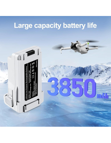 2 Baterías de Vuelo Inteligente 3850mAh + Cargador DJI Mini 3/4 Pro