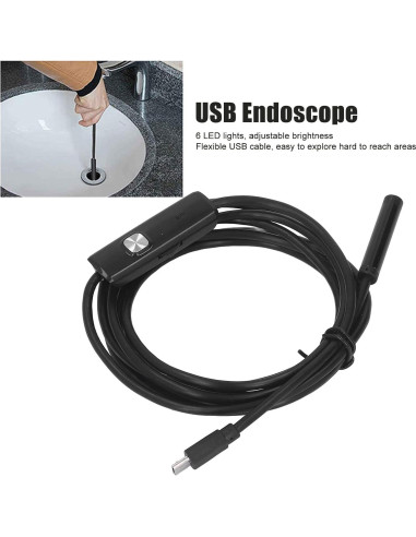 Cámara Endoscópica Industrial USB Eujgoov 1.3MP IP67 7mm