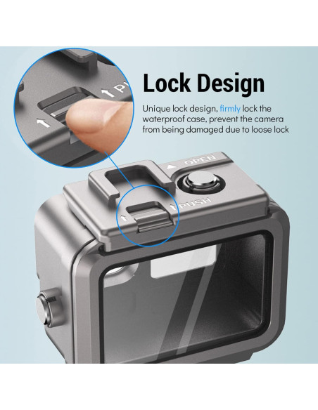 Funda Impermeable Aluminio GoPro Hero 12/11/10/9 40M Negra