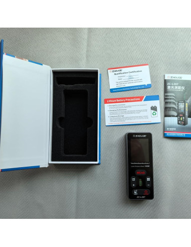 Medidor de Distancia Láser Digital ZHOUCE 60m Rango 100m