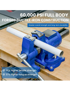 Morsa de Banco Pesada Forward HY-DT150B 6" Hierro Dúctil 2