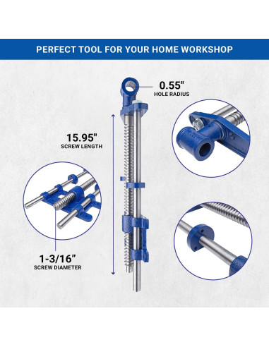 Prensa de Carpintero Yost F10WW 10" Hierro Fundido Azul