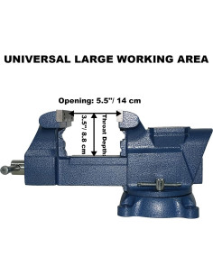 Prensa de Banco PPUMP 15.2 cm Hierro Fundido Azul 2