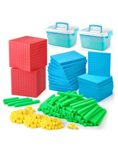 Conjunto de bloques base 10 TH 334 PCS para aprender matemáticas