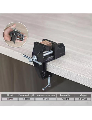 Mini Prensa de Banco MIKMAYTOO 5 cm Negra Portátil