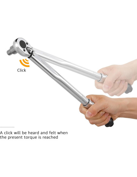 Llave de Torque de Click 3/8" Amazon Basics 15-80 ft-lb