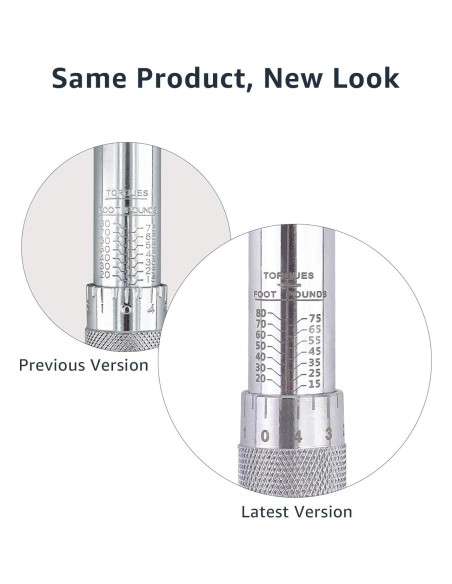 Llave de Torque de Click 3/8" Amazon Basics 15-80 ft-lb