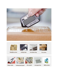 Cortador de Caja Statidom Mini Retráctil 7mm Negro - 2 Unidades 2