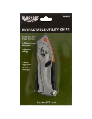 Cuchillo Utility Retráctil Blackout XP con 6 Cuchillas