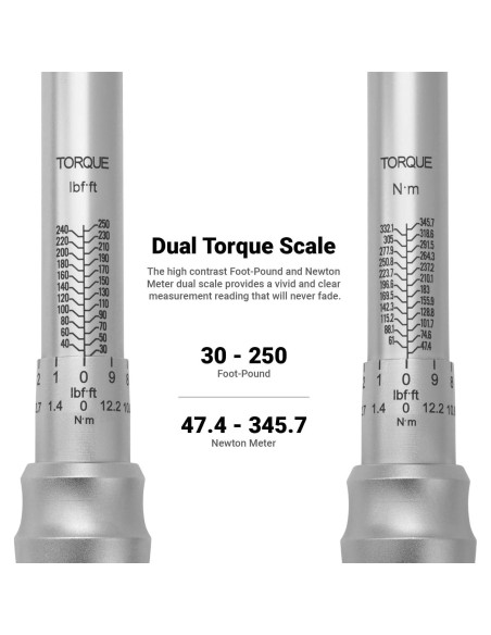 Llave de Torque Industrial Capri Tools 31202-250FL 30-250 Nm