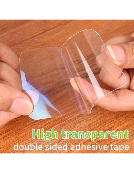 Cinta de Montaje Doble Cara MILEQEE 80 Piezas 60mm Fuerte