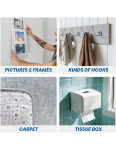 Cinta Doble Cara TAPEBEAR 2.54cm x 3Rollos 3m Alta Resistencia 2