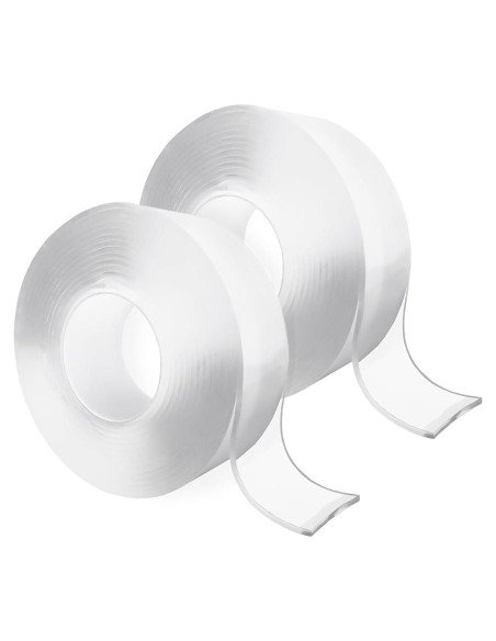 2 Rollos de Cinta Nano Doble Cara Ykimok 3m Transparente