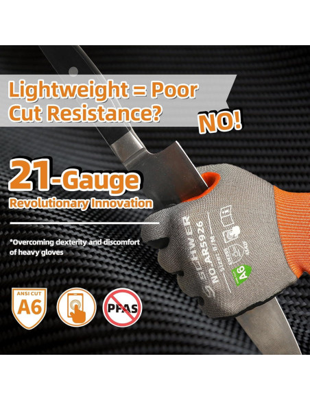 Guantes de Trabajo Schwer A6 AIR-SKIN Resistentes a Cortes Medianos