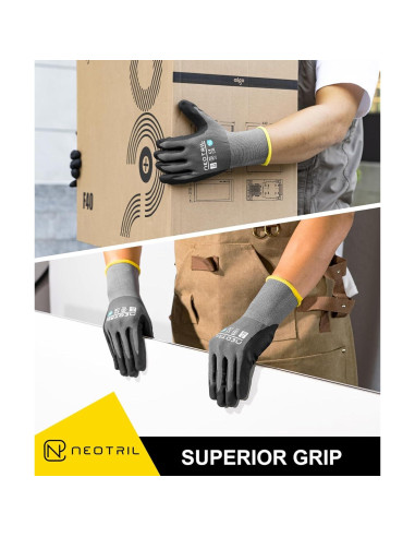 Guantes de Trabajo NEOTRIL Nitrilo MicroFoam 6 Pares Táctiles