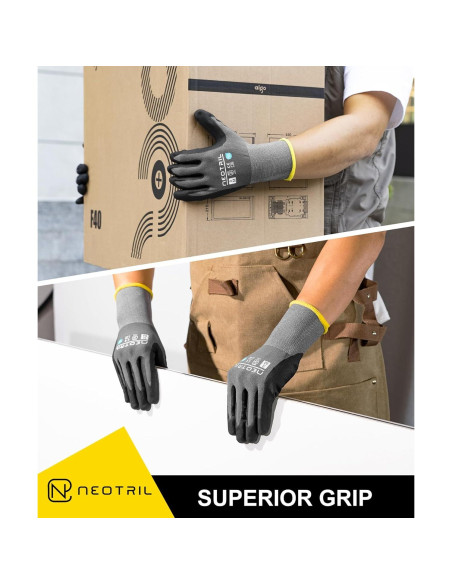 Guantes de Trabajo NEOTRIL Nitrilo MicroFoam 6 Pares Táctiles