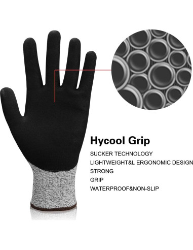 Guantes Resistentes a Cortes Nivel 5 DS Safety - 12 Pares Medianos