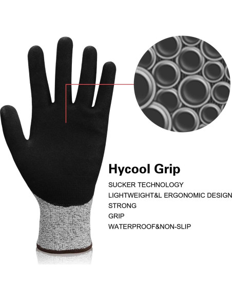 Guantes Resistentes a Cortes Nivel 5 DS Safety - 12 Pares Medianos