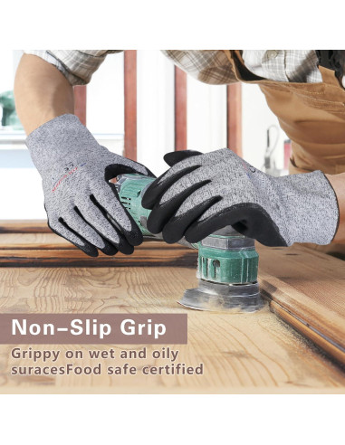 Guantes Resistentes a Cortes Nivel 5 DS Safety - 12 Pares Medianos