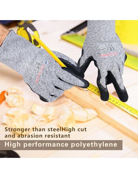Guantes Resistentes a Cortes Nivel 5 DS Safety - 12 Pares Medianos