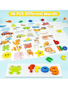 Juguete Educativo BEESTECH Alfabeto ABC Madera 28 Piezas 2