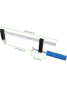 Paquete de 10 Abrazaderas F de Acero 200 mm TAICHEUT 2