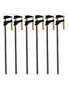 Juego de 6 Abrazaderas de Barra de Acero 91.44 cm EDMBG