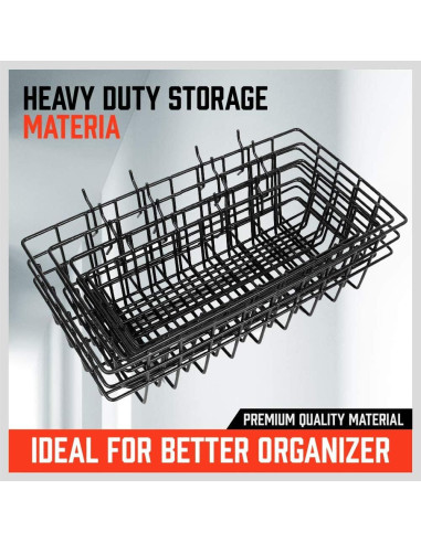 Cestas para Tablero de Clavos HORUSDY - Paquete de 4 Tamaños