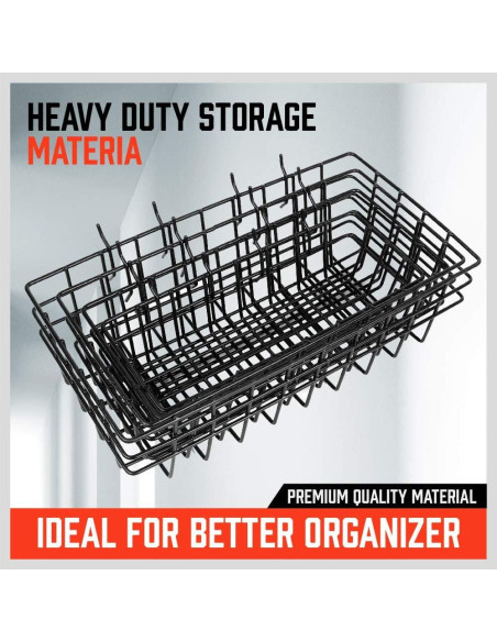 Cestas para Tablero de Clavos HORUSDY - Paquete de 4 Tamaños