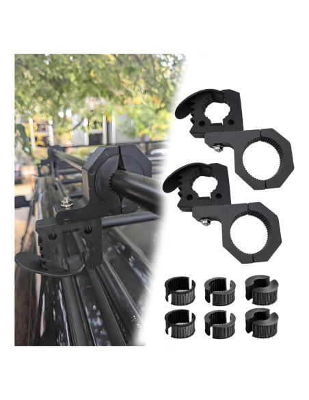 Soporte para pala y abrazaderas de goma Teurroie 2 juegos