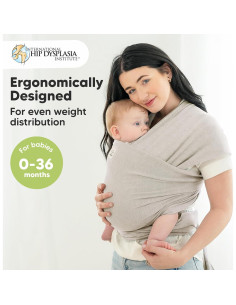 Fular Portabebés KeaBabies Gris Piedra - Ergonómico y Transpirable 2