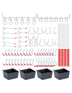 60 Ganchos Metálicos BetzFord con 154 Bloques para Tablero
