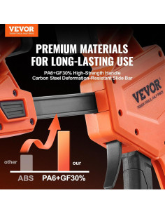 Abrazaderas de Barra VEVOR 61 cm 2-Pack con Carga 136 kg 2