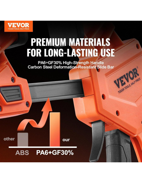 Abrazaderas de Barra VEVOR 61 cm 2-Pack con Carga 136 kg