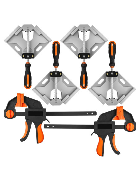 Juego de 6 Abrazaderas de Ángulo Recto Leriton 15 cm