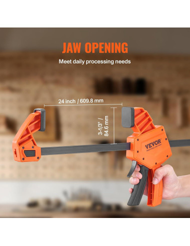 Abrazaderas de Barra VEVOR 61 cm 2-Pack con Carga 136 kg