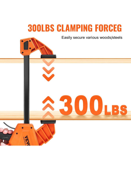 Abrazaderas de Barra VEVOR 61 cm 2-Pack con Carga 136 kg