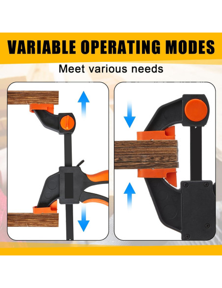 Juego de 6 Abrazaderas de Ángulo Recto Leriton 15 cm