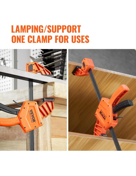 Abrazaderas de Barra VEVOR 61 cm 2-Pack con Carga 136 kg