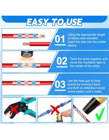Kit de Conectores de Cable Termoretráctiles BILIPLE 460PCS