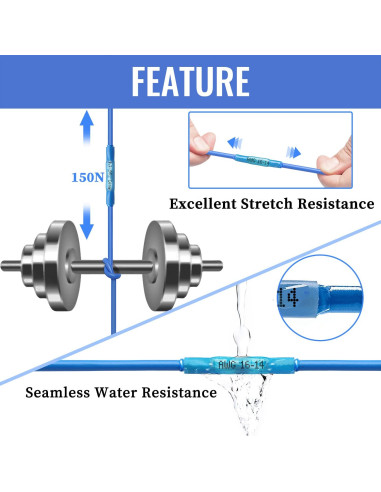660 Conectores Termorretráctiles Qibaok Impermeables 22-10 AWG