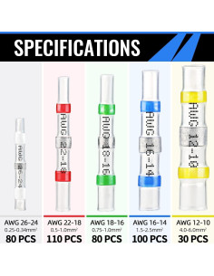 400 Conectores de Cable Termocontraíble Sopoby Aislados 2