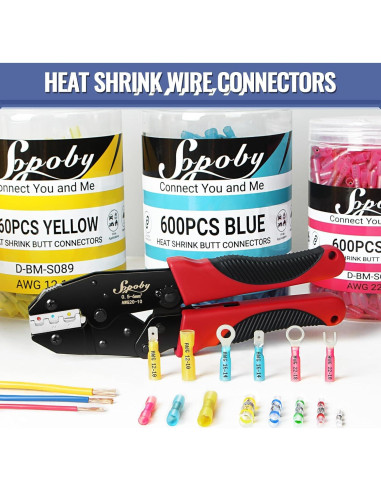 Kit 680 Conectores Termoretráctiles Sopoby Impermeables